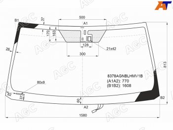 14 349 р. Стекло лобовое (Обогрев щеток Датчик дождя) Toyota Land Cruiser (J200) 07-15  Lexus LX 07-15 (8378AGNBLHMV1B). Увеличить фотографию 1