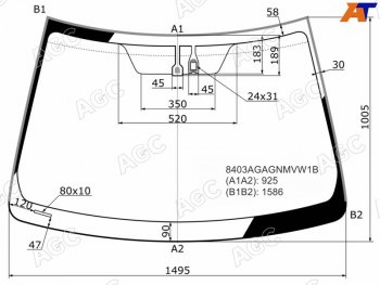 11 449 р. Стекло лобовое (Датчик дождя Молдинг) Toyota Camry (XV50) 11-21  Camry UAEUSA 11-17 (8403AGAGNMVW1B). Увеличить фотографию 1