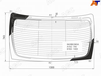 20 449 р. Стекло заднее (Цвет зеленый Обогрев Антенна) Toyota Camry (XV70) 17-  Camry UAEUSA 17- (8428BGNSA). Увеличить фотографию 1