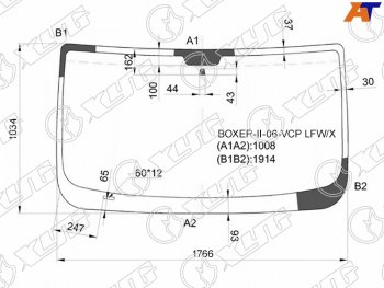 7 349 р. Стекло лобовое Peugeot Boxer 06-  Citroen Jumper 06-  Fiat Ducato 06- (BOXER-II-06-VCP LFW/X). Увеличить фотографию 1