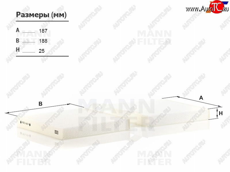 2 269 р. Фильтр салона MANN  BMW X3  F25 - X4  F26