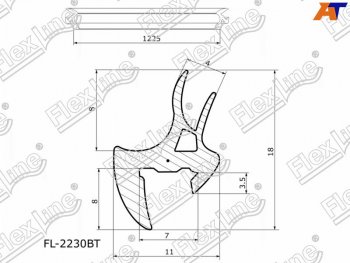 Молдинг лобового стекла (Сверху) FLEXLINE Toyota Kluger XU20 дорестайлинг (2000-2003)