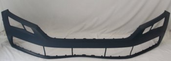 7 649 р. Бампер передний (с отверстиями под омыватели фар) BodyParts  Skoda Kodiaq  NU7 (2017-2021) (Неокрашенный). Увеличить фотографию 1