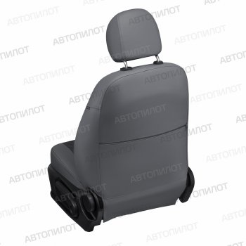 13 999 р. Чехлы сидений (экокожа, 40/60, подлок) Автопилот Ромб  Audi A4  B8 (2007-2015) (серый/черный). Увеличить фотографию 3
