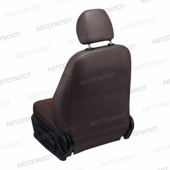 13 999 р. Чехлы сидений (экокожа/алькантара, 40/60, подлок) Автопилот Ромб  Audi A4  B8 (2007-2015) (шоколад). Увеличить фотографию 2