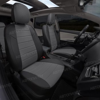 7 499 р. Чехлы сидений (экокожа) Автопилот  Audi A5  8T (2007-2016) (черный/серый). Увеличить фотографию 6