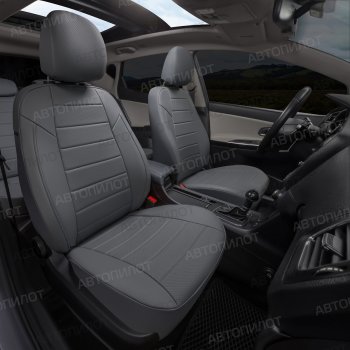 13 449 р. Чехлы сидений (экокожа) Автопилот  Audi A5  8T (2007-2016) (серый). Увеличить фотографию 6