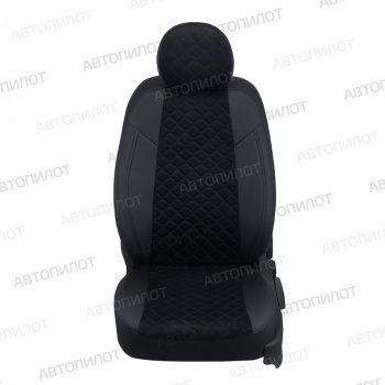 13 999 р. Чехлы сидений (экокожа/алькантара) Автопилот Ромб  Audi A5  8T (2007-2016) (черный). Увеличить фотографию 3