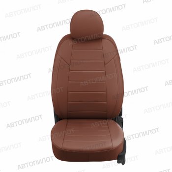 13 449 р. Чехлы сидений (экокожа, 40/60, подлок) Автопилот  Audi A6  C5 (1997-2004) (коричневый). Увеличить фотографию 1