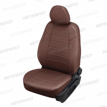 13 449 р. Чехлы сидений (экокожа, 40/60, подлок) Автопилот  Audi A6  C5 (1997-2004) (темно-коричневый). Увеличить фотографию 1
