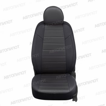 7 499 р. Чехлы сидений (экокожа/алькантара, 40/60, подлок) Автопилот  Audi A6  C5 (1997-2004) (черный/темно-серый). Увеличить фотографию 3