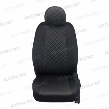 7 799 р. Чехлы сидений (экокожа, 40/60, подлок) Автопилот Ромб  Audi A6  C5 (1997-2004) (черный). Увеличить фотографию 4