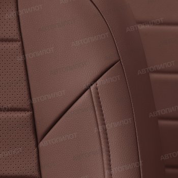 13 449 р. Чехлы сидений (экокожа, сплош. сп./с вырезом под подл.) Автопилот  Audi A6  C5 (1997-2004) (темно-коричневый). Увеличить фотографию 5