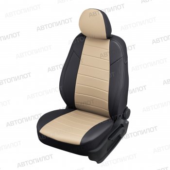 13 449 р. Чехлы сидений (экокожа, 40/60) Автопилот  Audi A6  C6 (2004-2010) (черный/бежевый). Увеличить фотографию 1