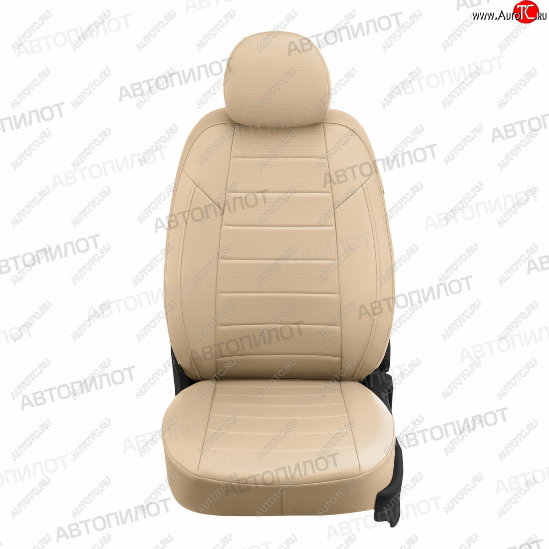 13 449 р. Чехлы сидений (экокожа) Автопилот  Audi Q5  8R (2008-2017) (бежевый)