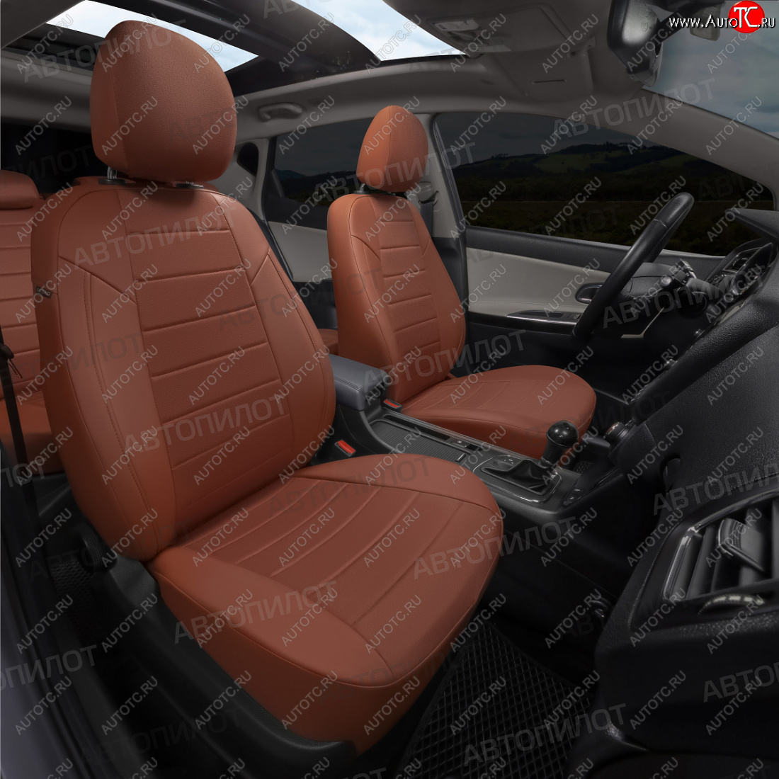 13 449 р. Чехлы сидений (экокожа/алькантара, S-Line) Автопилот  Audi Q5  8R (2008-2017) (коричневый)