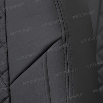 7 799 р. Чехлы сидений (экокожа, 40/60) Автопилот Ромб  BMW 3 серия  F30 (2012-2018) (черный). Увеличить фотографию 5