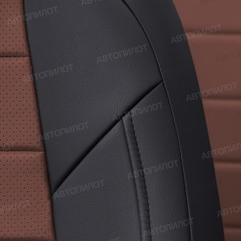 13 449 р. Чехлы сидений (экокожа, 40/60, спорт-сиденья) Автопилот BMW 3 серия E90 седан дорестайлинг (2004-2008) (черный/темно-коричневый). Увеличить фотографию 2