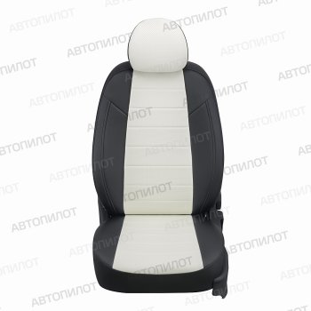 13 449 р. Чехлы сидений (экокожа) Автопилот  Changan CS35 Plus (2018-2024) (черный/белый). Увеличить фотографию 4