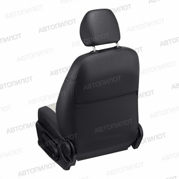 13 449 р. Чехлы сидений (экокожа) Автопилот  Changan CS35 Plus (2018-2024) (черный/белый). Увеличить фотографию 5