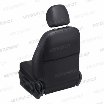 13 849 р. Чехлы сидений (экокожа) Автопилот  Chevrolet Aveo ( T200,  T250) (2002-2011) хэтчбек 5 дв, хэтчбек 5 дв рестайлинг (черный/темно-серый). Увеличить фотографию 4