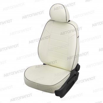 13 849 р. Чехлы сидений (экокожа) Автопилот  Chevrolet Aveo ( T200,  T250) (2002-2011) (белый). Увеличить фотографию 1