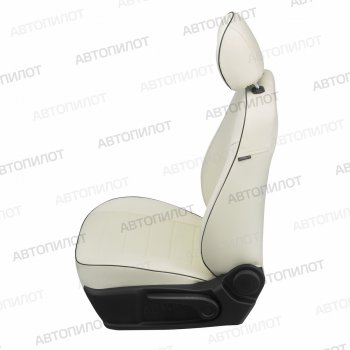 13 849 р. Чехлы сидений (экокожа) Автопилот  Chevrolet Aveo ( T200,  T250) (2002-2011) (белый). Увеличить фотографию 3