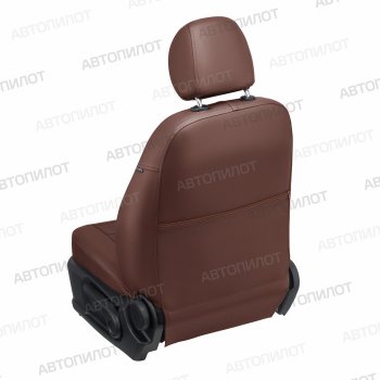 13 849 р. Чехлы сидений (экокожа) Автопилот  Chevrolet Aveo ( T200,  T250) (2002-2011) хэтчбек 5 дв, хэтчбек 5 дв рестайлинг (темно-коричневый). Увеличить фотографию 5