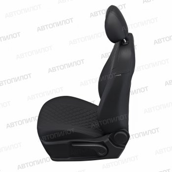 13 999 р. Чехлы сидений (экокожа) Автопилот Ромб  Chevrolet Aveo  T300 (2011-2015) (черный). Увеличить фотографию 3