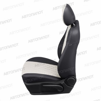 9 299 р. Чехлы сидений (экокожа, 7 мест) Автопилот Ромб  Chevrolet Captiva  CN202S (2018-2024) (черный/белый). Увеличить фотографию 3