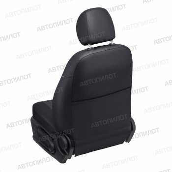 7 499 р. Чехлы сидений (экокожа) Автопилот  Chevrolet Malibu  9 (2016-2024) (черный/темно-серый). Увеличить фотографию 4
