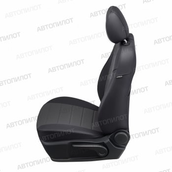 7 499 р. Чехлы сидений (экокожа) Автопилот  Chevrolet Malibu  9 (2016-2024) (черный/темно-серый). Увеличить фотографию 3