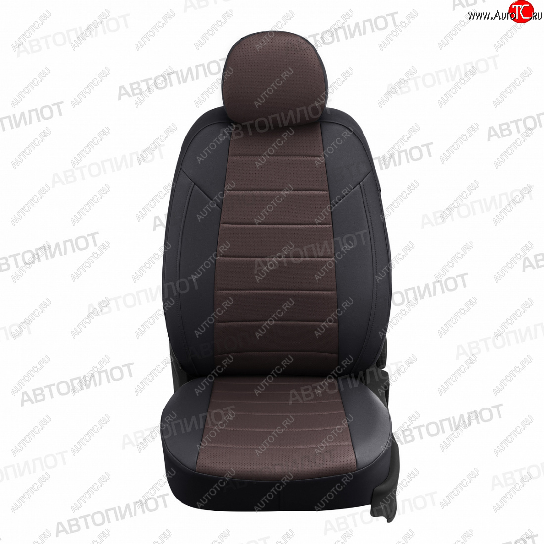 13 449 р. Чехлы сидений (экокожа) Автопилот  Chevrolet Spark  M200,250 (2005-2010) (черный/шоколад)