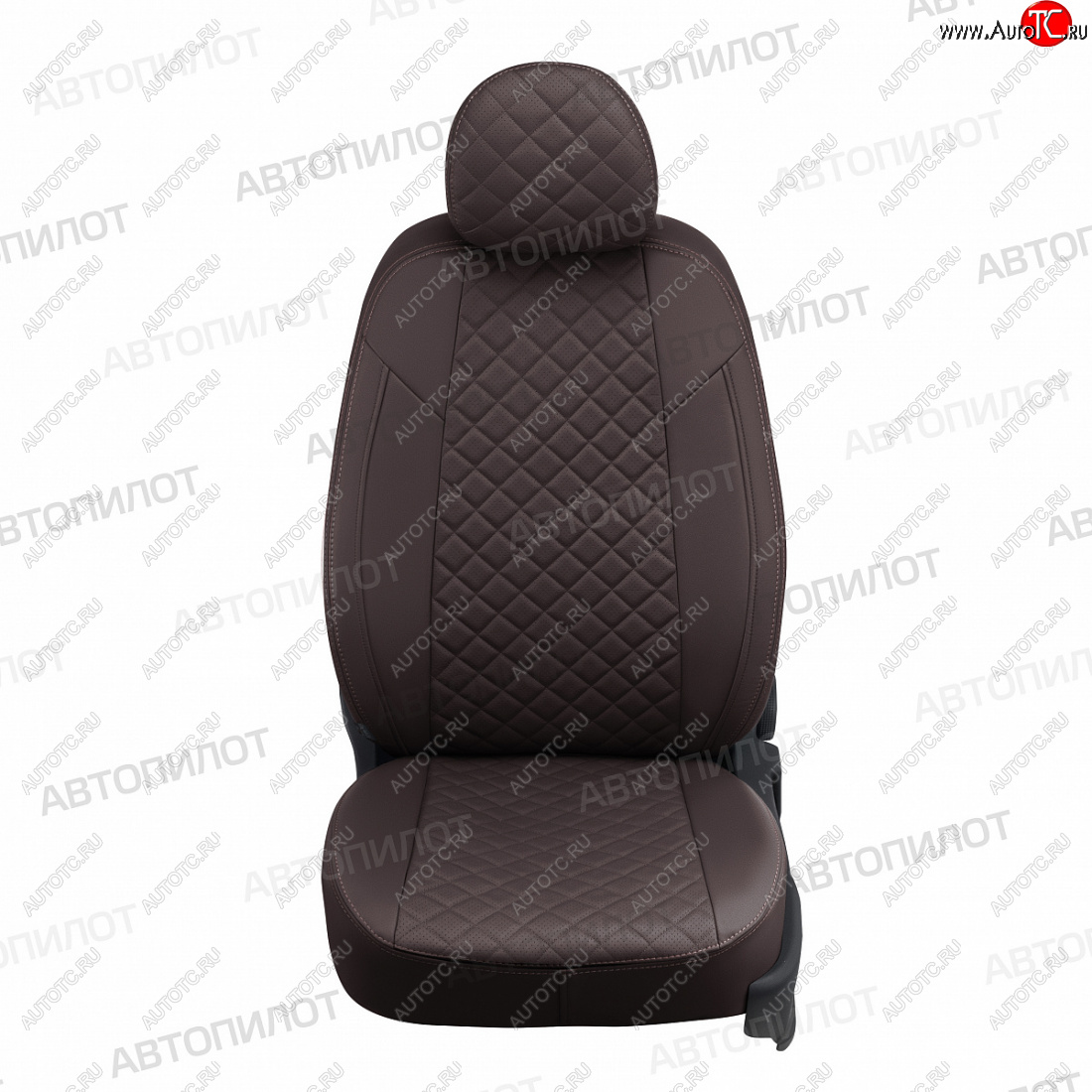 13 999 р. Чехлы сидений (экокожа) Автопилот Ромб  CITROEN C4 (2004-2011) (шоколад)