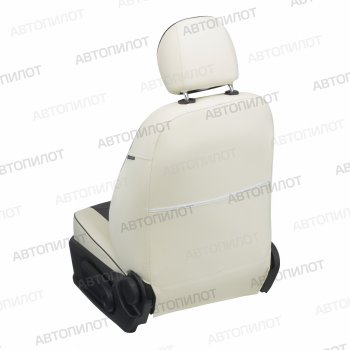 13 449 р. Чехлы сидений (экокожа) Автопилот  CITROEN C4 (2004-2011) (белый/черный). Увеличить фотографию 4