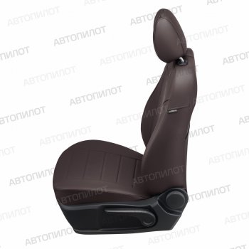 13 849 р. Чехлы сидений (экокожа, 40/60) Автопилот Peugeot 301 (2017-2024) (шоколад). Увеличить фотографию 2