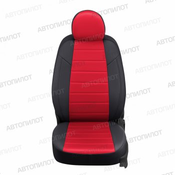 13 449 р. Чехлы сидений (экокожа/алькантара) Автопилот  FAW Besturn X80 (2014-2019) (черный/красный). Увеличить фотографию 3