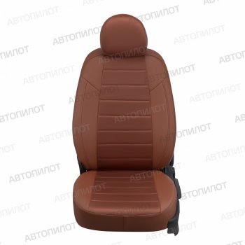 13 449 р. Чехлы сидений (экокожа/алькантара) Автопилот  FAW Besturn X80 (2017-2024) (коричневый). Увеличить фотографию 3
