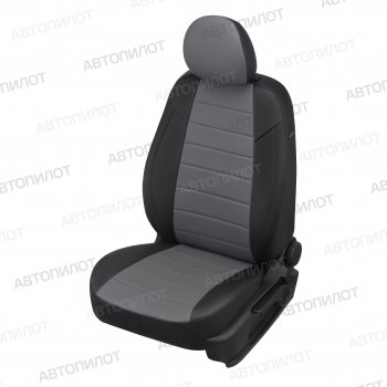 13 449 р. Чехлы сидений (экокожа, Classic-40/60, прост. подг.) Автопилот  Fiat Albea  170 (2002-2012) (черный/серый). Увеличить фотографию 1