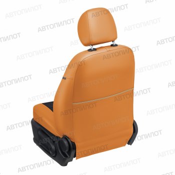 13 449 р. Чехлы сидений (экокожа, Classic-40/60, прост. подг.) Автопилот  Fiat Albea  170 (2002-2012) (оранж/черный). Увеличить фотографию 3