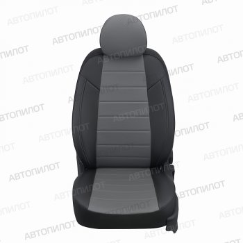 13 449 р. Чехлы сидений (экокожа, Comfort-40/60, Г-подг.) Автопилот  Fiat Albea  170 (2002-2012) (черный/серый). Увеличить фотографию 4