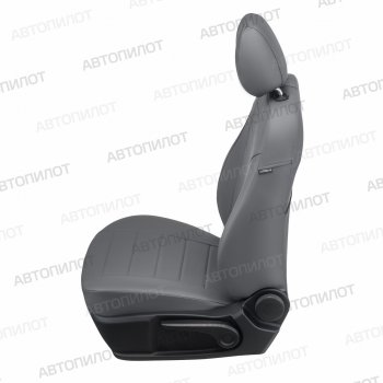 13 449 р. Чехлы сидений (экокожа, Comfort-40/60, Г-подг.) Автопилот  Fiat Albea  170 (2002-2012) (серый). Увеличить фотографию 4