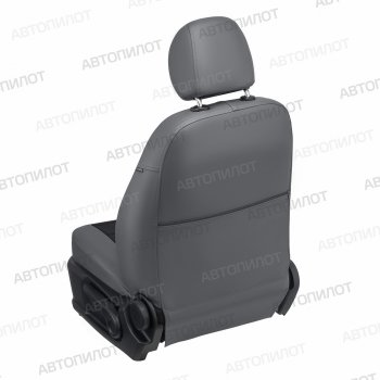 13 449 р. Чехлы сидений (экокожа, Comfort-40/60, Г-подг.) Автопилот  Fiat Albea  170 (2002-2012) (серый/черный). Увеличить фотографию 4