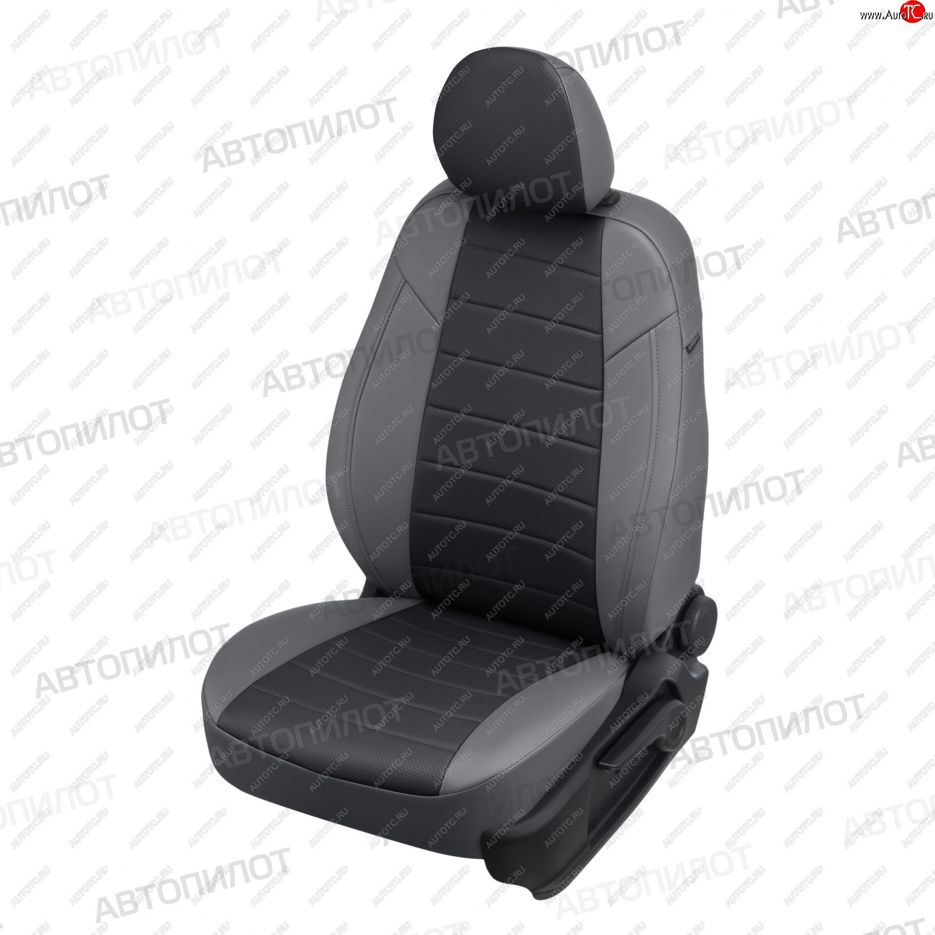 13 849 р. Чехлы сидений (экокожа) Автопилот  Ford S-Max  2 (2015-2024) (серый/черный)