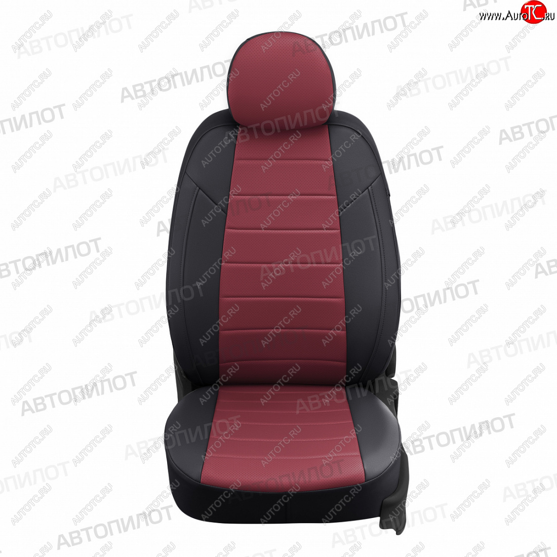 13 849 р. Чехлы сидений (экокожа) Автопилот  Geely Emgrand X7 (2019-2024) (черный/бордовый)
