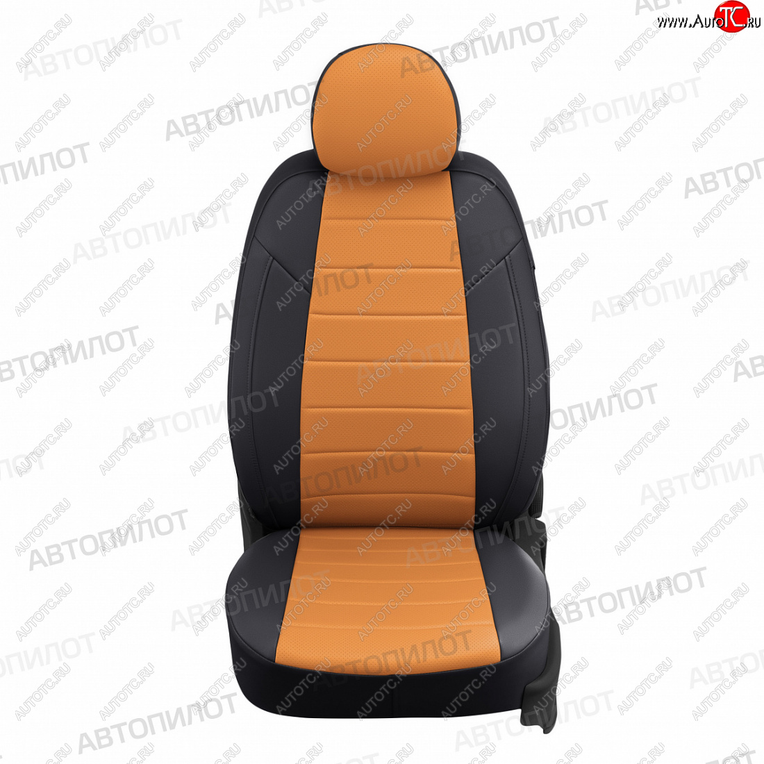 13 449 р. Чехлы сидений (экокожа) Автопилот  Honda Accord  7 седан CL (2002-2008) (черный/оранж)