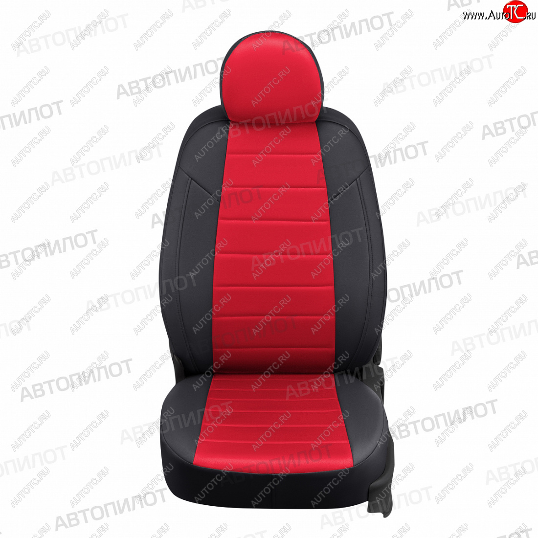13 449 р. Чехлы сидений (экокожа/алькантара) Автопилот  Honda Accord  8 седан CU (2008-2013) (черный/красный)
