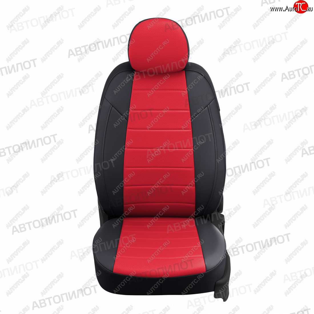 13 849 р. Чехлы сидений (экокожа) Автопилот  Honda Civic  9 (2011-2016) (черный/красный)