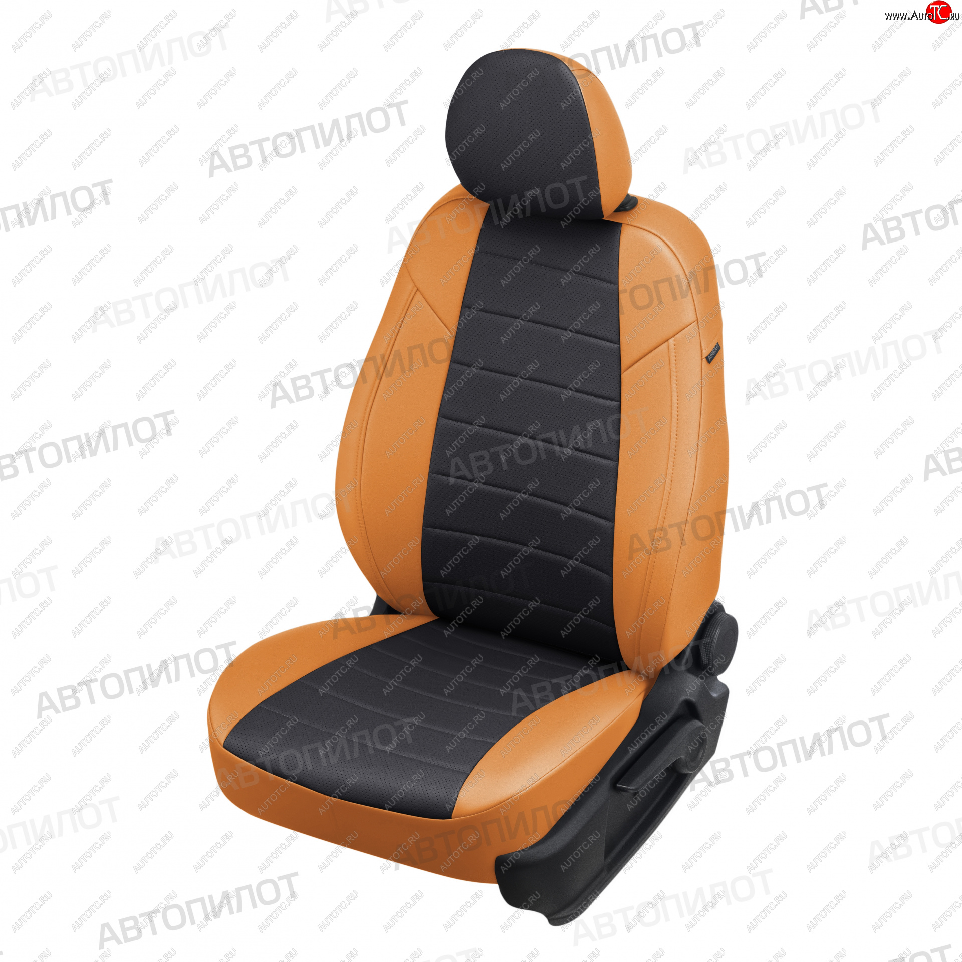 13 449 р. Чехлы сидений (экокожа) Автопилот  Honda CR-V  RD4,RD5,RD6,RD7,RD9  (2001-2006) (оранж/черный)
