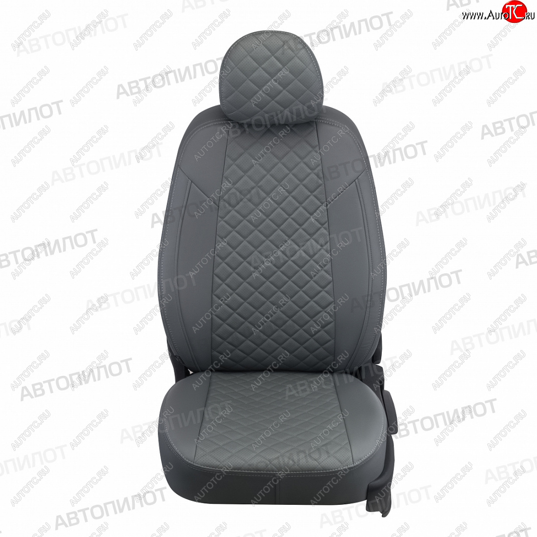13 999 р. Чехлы сидений (экокожа, 60/40) Автопилот Ромб  Hyundai Accent  седан ТагАЗ (2001-2012) (серый)